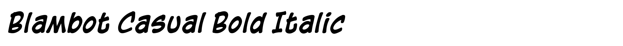 Blambot Casual Bold Italic image